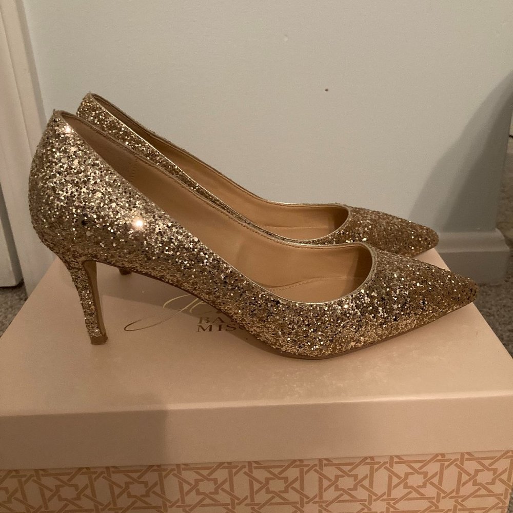Jewel Badgley Mischka Lyla Gold shoes